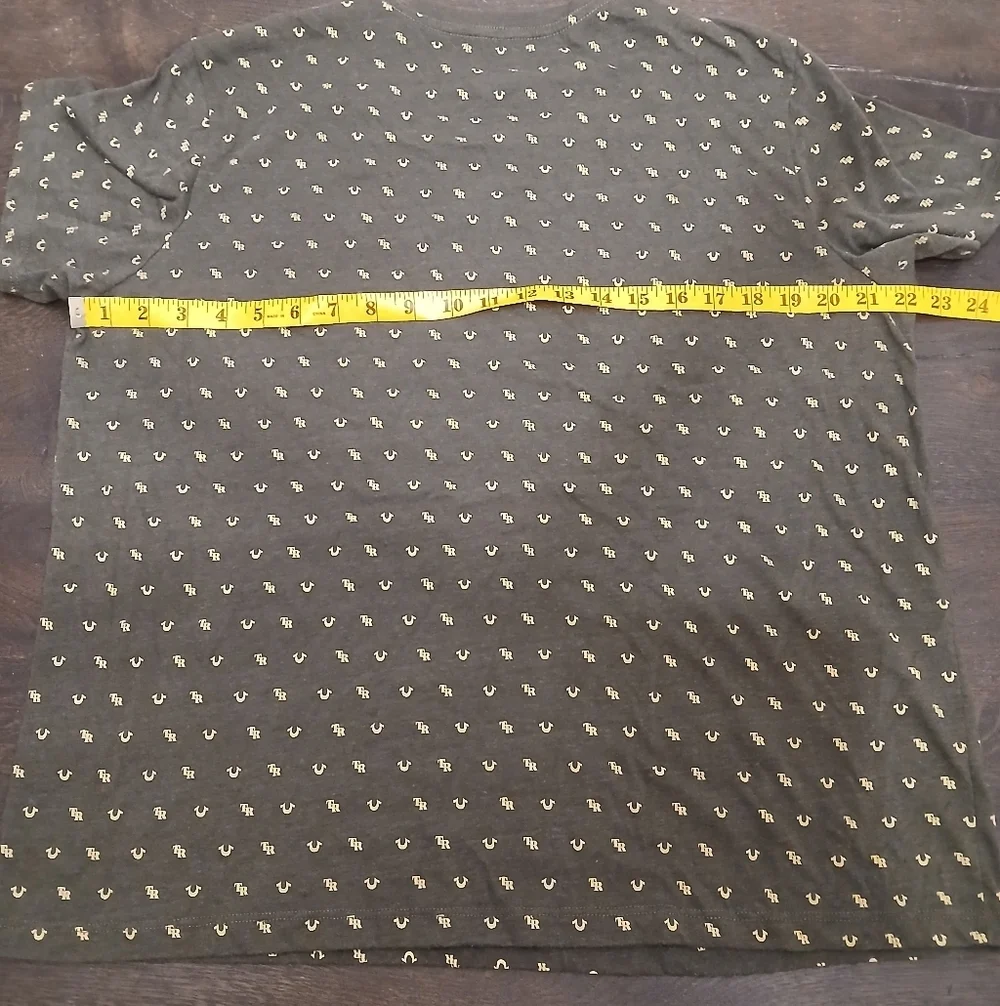 Vintage True Religion Monogram Olive Green Men's T-Shirt Size:2XL